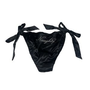 Victoria’s Secret Tease “Naughty” Satin Tie Up Panty, size medium